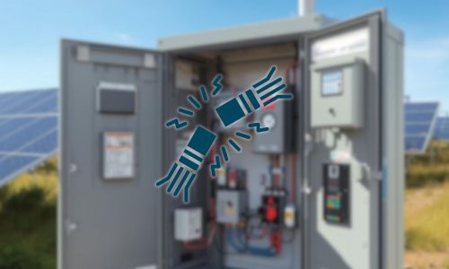 Schaltanlage und PV-Park - KI generiert